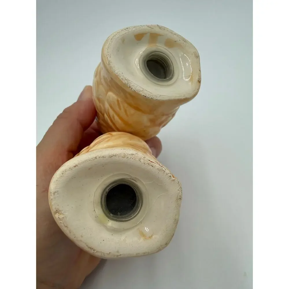 1970's Ceramic Owl Salt & Pepper Shakers Set